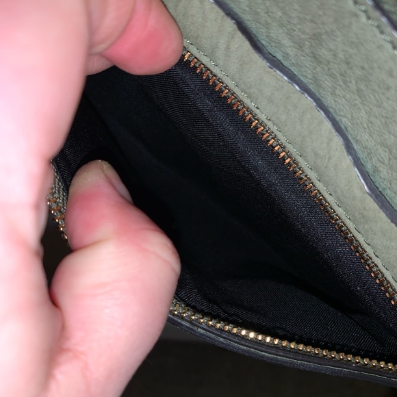 Rebecca Minkoff Suede Avery Crossbody Bag Olive - Picture 8 of 8
